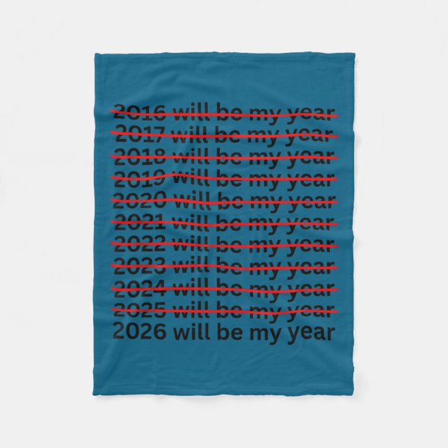 My Funny Will Resolution Quote Tank Top Fleece Blanket (Front)