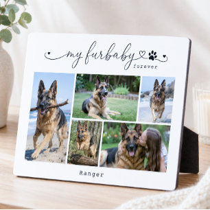 My Furbaby Forever White Pet Five Photo Keepsake Plaque