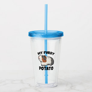 My furry potato guinea pig acrylic tumbler
