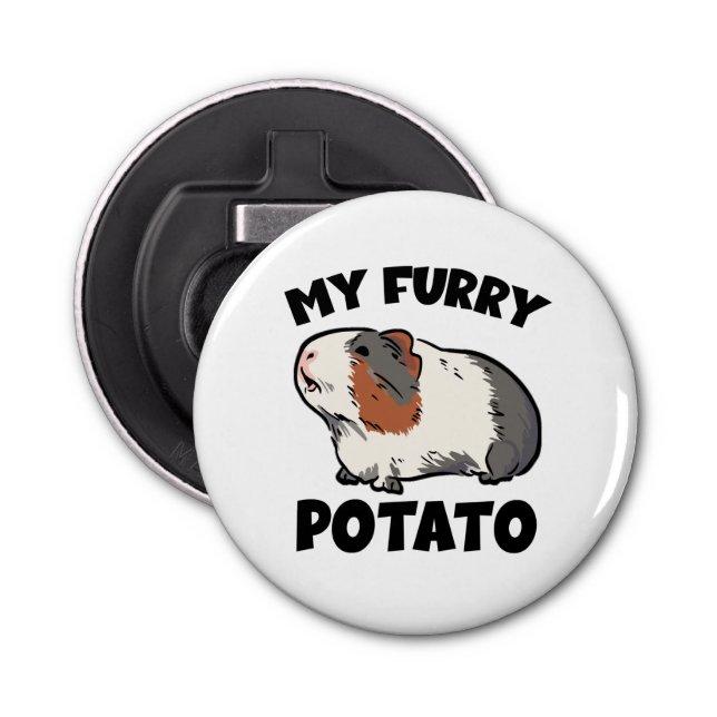 My furry potato guinea pig bottle opener (Front)