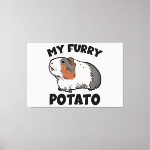 My furry potato guinea pig canvas print