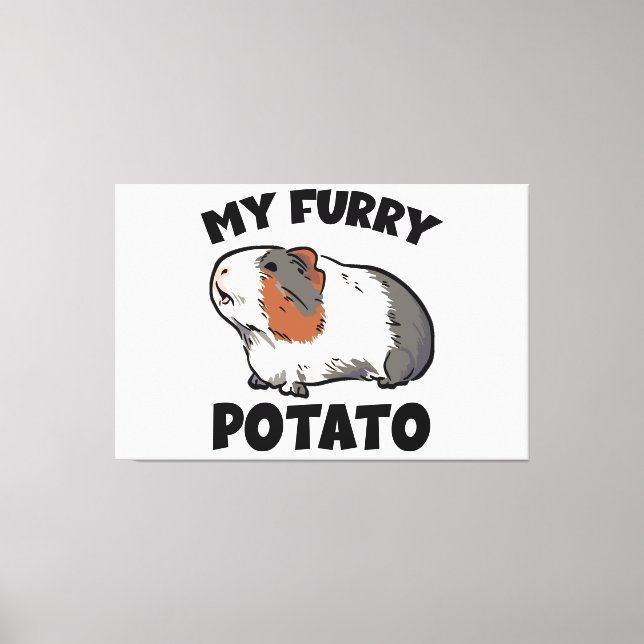 My furry potato guinea pig canvas print (Front)
