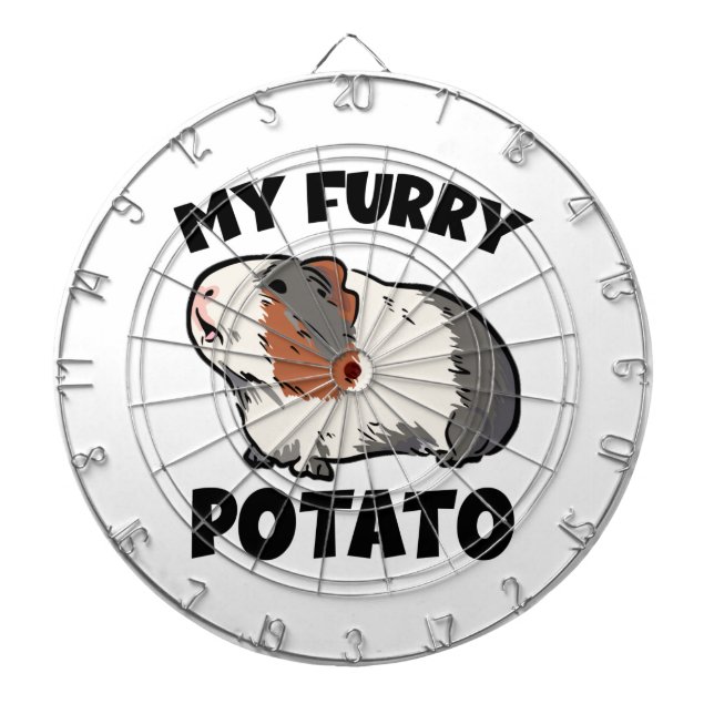 My furry potato guinea pig dartboard (Front)