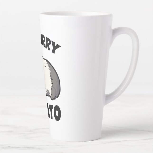 My furry potato guinea pig latte mug (Right)