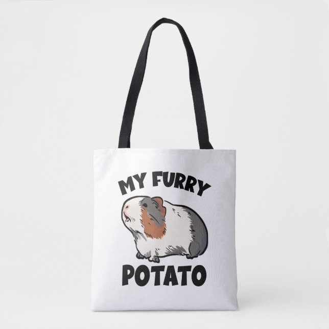 My furry potato guinea pig tote bag (Front)