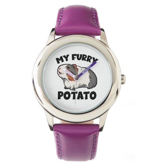 My furry potato guinea pig watch (Front)
