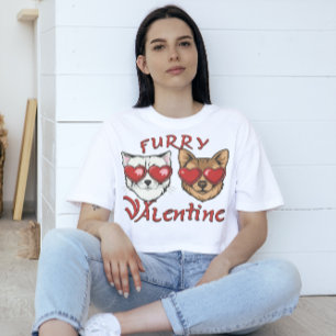 My Furry Valentine Tee: Custom Pet Portrait Shirt