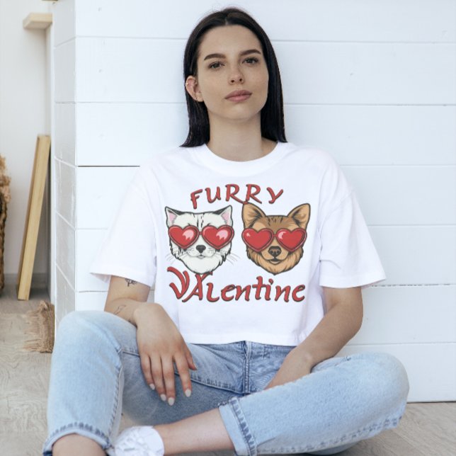 My Furry Valentine Tee: Custom Pet Portrait Shirt (furry valentine tshirt #valentine)