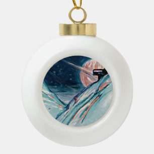 My Future Home in Space Ceramic Ball Christmas Ornament