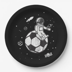 My Game Is Out Of This World! Soccer Spaceman Paper Plate
