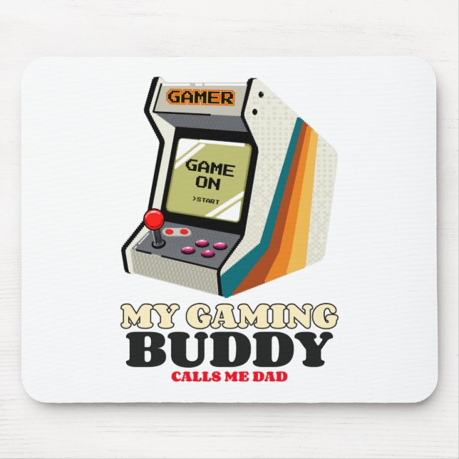 My Gaming Buddy Calls Me Dad Mouse Mat (Front)