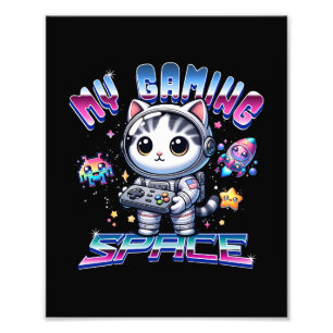 MY GAMING SPACE - KAWAII SPACE CAT PHOTO PRINT