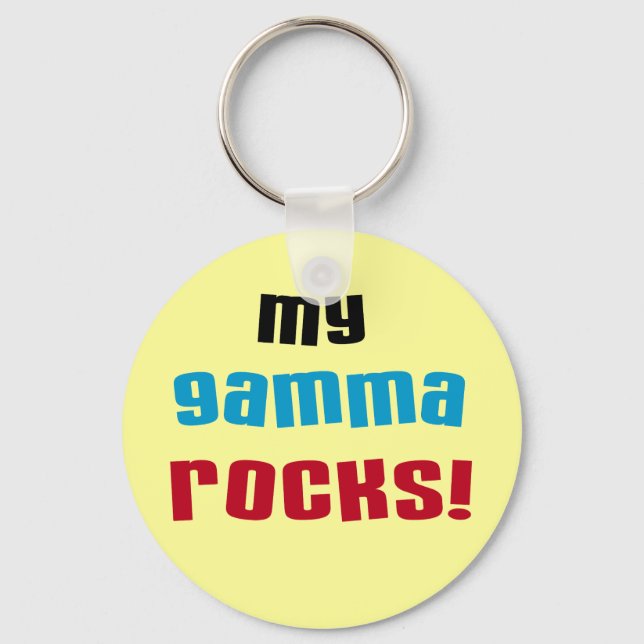 My Gamma Rocks T-shirts and Gifts Key Ring (Front)