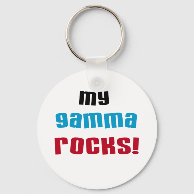 My Gamma Rocks T-shirts and Gifts Key Ring (Front)