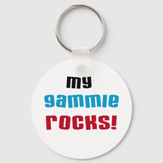 My Gammie Rocks T shirts and Gifts Key Ring (Front)