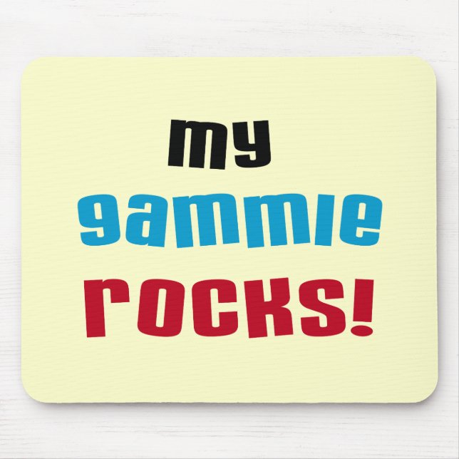 My Gammie Rocks T shirts and Gifts Mouse Mat (Front)