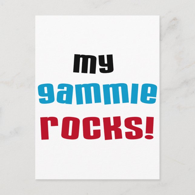 My Gammie Rocks T shirts and Gifts Postcard (Front)
