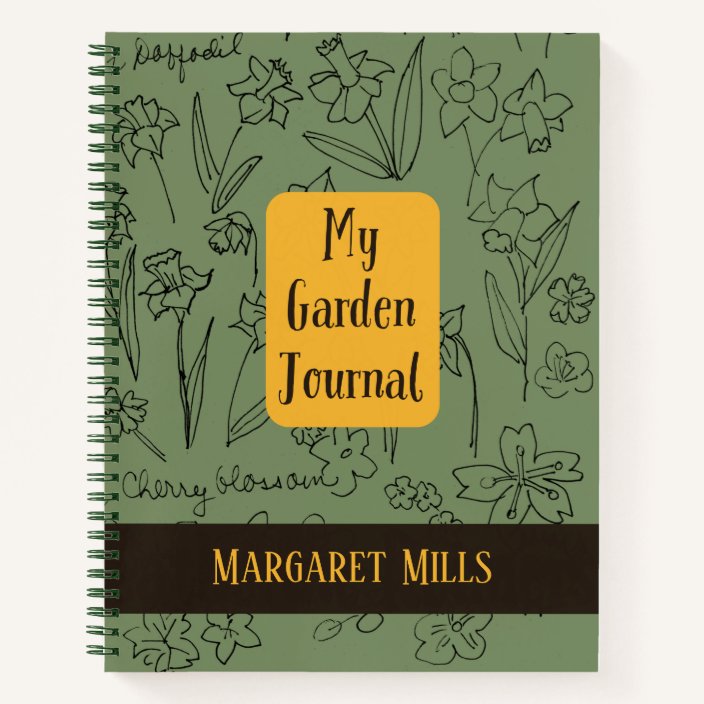 My Garden Journal Flower Gardener Book Zazzle.co.uk