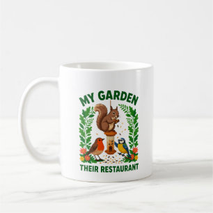 My Garden Their Restaurant Funny Squirrel Mug