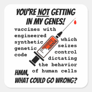 My genes square sticker