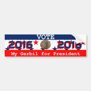 My Gerbil for President Bumper Sticker