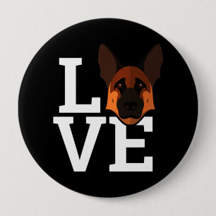 My German Shepherd 10 Cm Round Badge