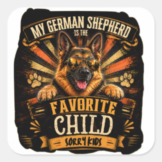 My German Shepherd Is The Favourite Child Sticker