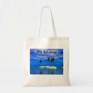 My Get-Away Tropical Island Beach Tote Bag