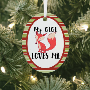 My Gigi Loves Me Cute Fox Metal Tree Decoration