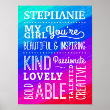 My Girl Amazing Compliments Poster