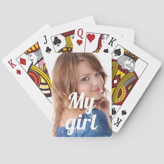 My Girl Girlfriend Wife Photo Playing Cards (Back)