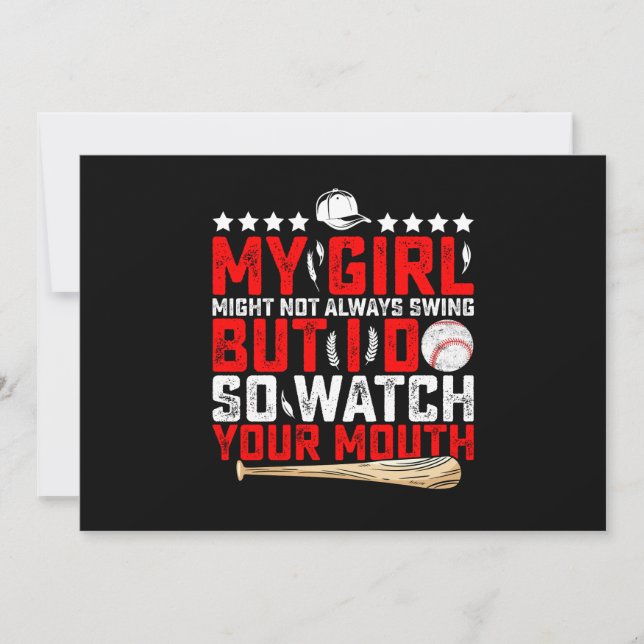 My Girl Might Not Always Swing But I Do So Watch  Invitation (Front)