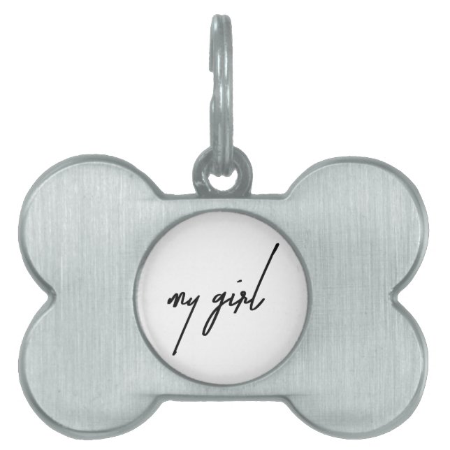 My girl pet ID tag (Front)