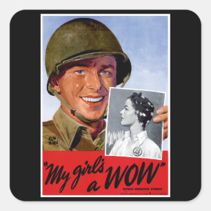 My Girls a Wow Square Sticker