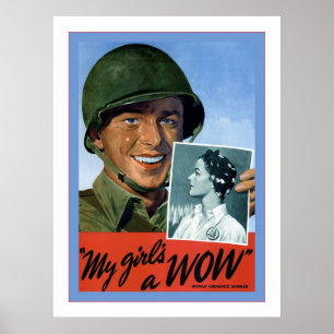 My Girl's a WOW~Vintage World War 2 Poster