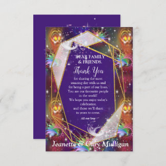 My Glamourous Funky Disco design Thank you RSVP Card