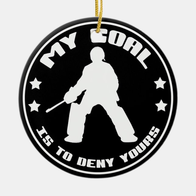 My Goal, Field Hockey Goalie Ornament (Front)