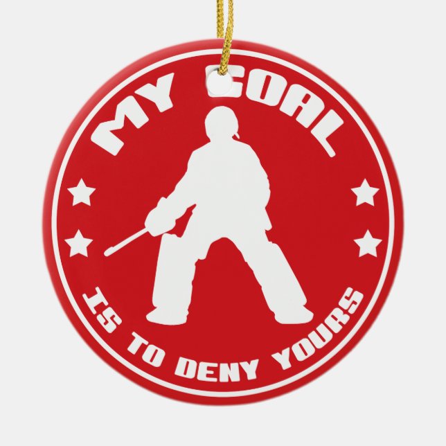 My Goal, Field Hockey (red) Ornament (Front)