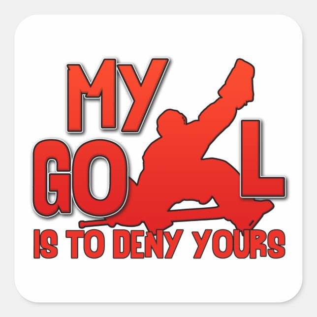 My Goal, Hockey Goalie Square Sticker (Front)
