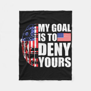 My Goal Is To Deny Yours - American Flag Field Hoc Fleece Blanket