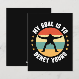 My Goal Is To Deny Yours Soccer Holiday Card