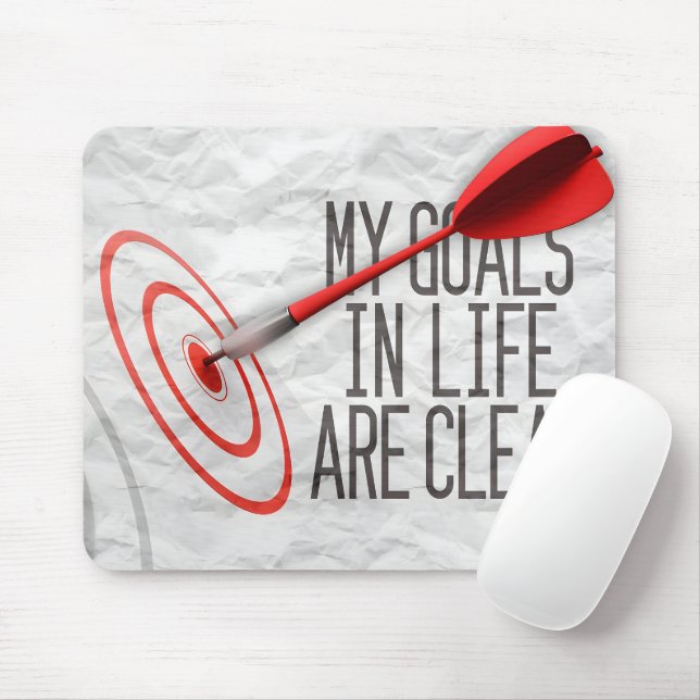 "My goals are clear" Motivation Affirmation Mouse Mat (With Mouse)