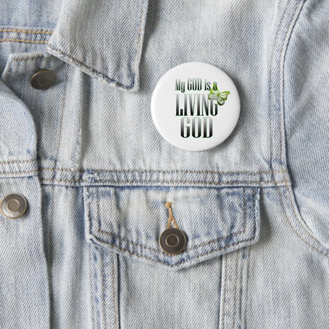 My God 6 Cm Round Badge (In Situ)