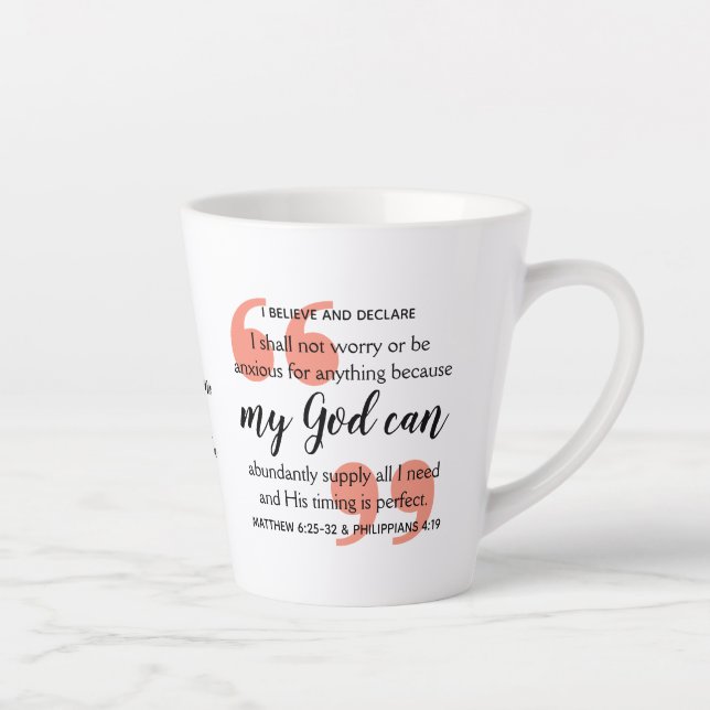 MY GOD CAN Positive Christian Affirmation Latte Mug (Right)