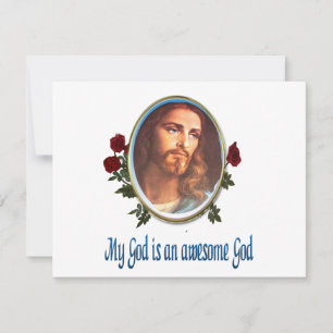 My God is a awesome God Bible verse Card