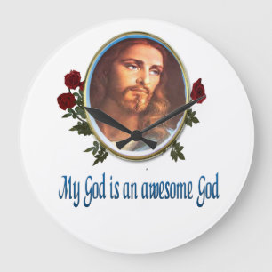My God is a awesome God Large Clock