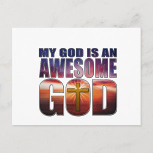 My God is an AWESOME GOD Postcard