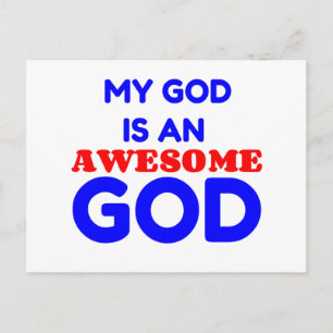 MY GOD IS  AWESOME POSTCARD