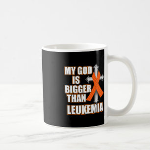 My God Is Bigger Than Leukaemia Orange Ribbon Gif Coffee Mug
