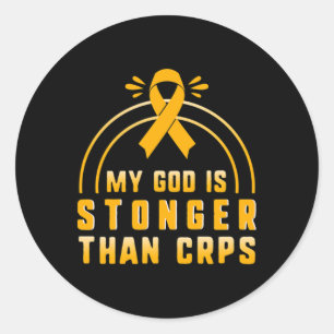 My God Is Stonger Complex Regional Pain Syndrome F Classic Round Sticker